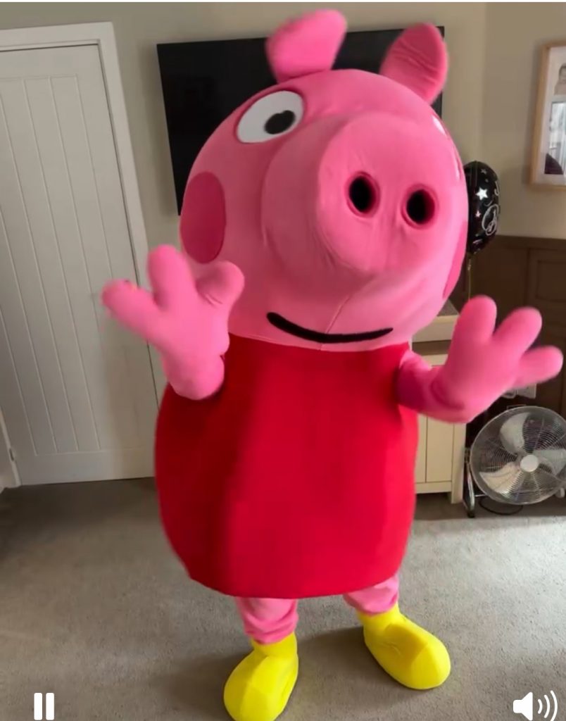 Peppa Pig Mascot Hire Inflatafun Ripon